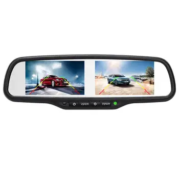 4.3 Inch Dual TFT LCD Displej, Auto Reverse Spätné Zrkadlo s Monitorom a Video Prehrávač pre Auto Spätné Zálohy Parkovacia Kamera/DVD