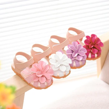 Hot PREDAJ deti topánky 2016 nové letné kvetina princezná dievčatá topánky dieťa dieťa kaplnka pokrýva dievčatá sandále veľkosť 21-30