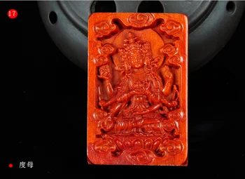 LETSFUN Jemné Šperky Budhizmus Indonézsky Blood Dragon Dreva Kwan-Yin GuanYin Avalokitesvara Prívesok Doprava Zadarmo