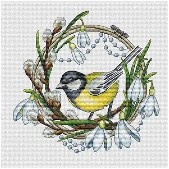 Vták na garland vzory počíta 11CT 14CT DIY Čínsky Cross Stitch Sady veľkoobchod Cross-stitch Súpravy Výšivky, Výšivky