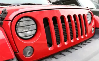 Svetlometov Kryt Stráže Chránič Pre Jeep Wrangler JK 2007-2017 Rubicon Sahara Športové Auto Príslušenstvo Chrome Červená Čierna Železa 2ks