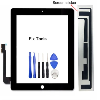 1Pcs (Kontrolované) Pre Apple iPad 4 A1458 A1459 A1460 Predné Sklo Dotykové Obrazovky Digitalizátorom. Vonkajší Panel+Nástroje+Lepidlo+Film