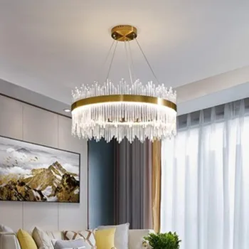 Atmosférický crystal obývacia izba luster Postmoderných svetlo luxusný luster jednoduché LED jedáleň luster spálňa lampa