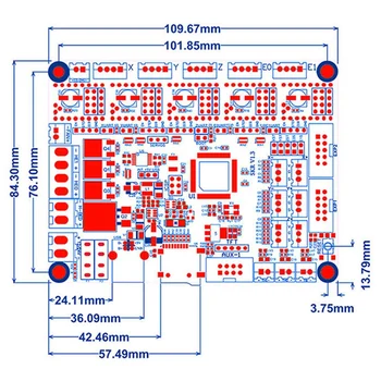3D Tlačiarne Doske SKR V1.3 32-Bitové DIY Radič PCB Dosky Schválenie TMC2130 SPI TMC2208UART Režim