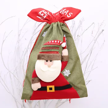 Nové veľké priestorové bielizeň Vianočný darček taška Santa Claus batoh Santa Claus styling darčeková taška vianočné ozdoby