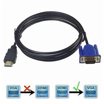 Nový 1 M HDMI Kábel HDMI / VGA kvalite 1080P HD) pre Audio Adaptér Kábel HDMI / VGA Kábel HDMI VGA Adaptér 2020