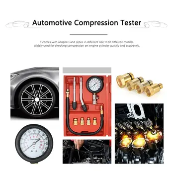 Nové Auto, Benzín Kompresie Motora Tester Benzínový Motor Valec Auto Tlakomer Auto Test Kit Tester