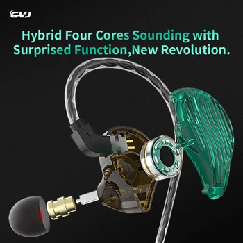 CVJ VVN 1BA 1DD Hybridné Ovládač HIFI Slúchadlá Monitor Športové Beží V-Ušné chrániče sluchu Prídavného Kábla ZSTX ZSN PRO X STM EDX