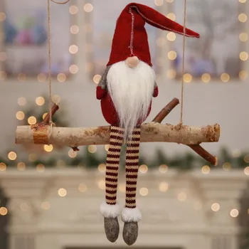 2019 švédsky Figúrky, Vianočné Dekorácie Dovolenku Darčeky Sedí dlho-legged Christmas Elf Fľaša Decoretion Nastaviť 50*11 cm