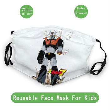 Mazinger Z Cartoon Deti Opakovane Masku Na Tvár Prachotesný Maska Na Ochranu Maska Respirátor Úst Utlmiť