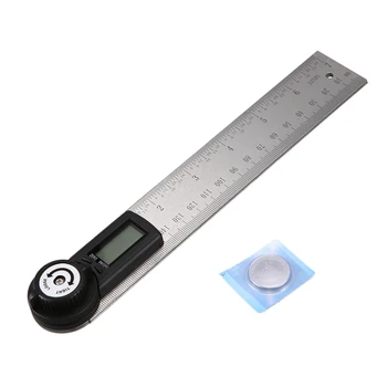 200 mm Digitálne Uhlomery Uhlové Pravítko 8 cm Uhol Finder Meter Nehrdzavejúcej Ocele 360 Stupeň Goniometer Inclinometer