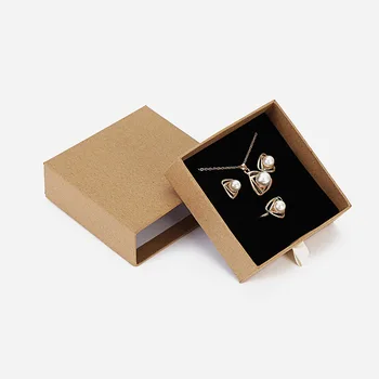 12pcs Šperky Box Hnedé Plavidlá, Papierové Krabice pre Náhrdelník Náramok Náušnice Krúžok Brošňa Balenie Displeja Veľkoobchod