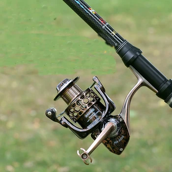Low-Profile Sladkovodné Metal Spinning Cievky Max Presuňte 8 KG Bass Fishing Cievky, ktorý sa Používa Pre Zimné Bass Fishing 1000-7000 Série
