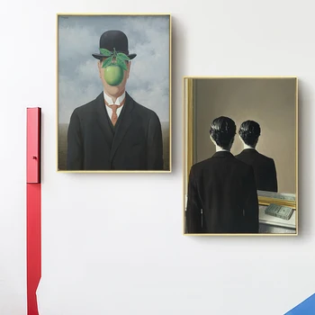 René Magritte Plátno na Maľovanie Surrealizmus Klasické Umelecké Reprodukcie, Plagáty a Vytlačí Cuadros Wall Art Obraz pre Home Decor
