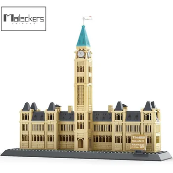 Mailackers City Budov Kanadského Parlamentu Architektúra Stavebné Bloky Klasické Mesto, Výhľad Na Ulicu Dom Tehly Deti Hračky Darček