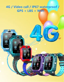 T10 4G GPS, WIFI LBS Tracker Telefón Sledovať Deti Smart Hodinky Vodotesné SOS videohovor pre Deti Anti Stratil Baby Monitor