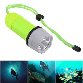 Sanyi LED Vodotesný Potápanie Blesk, pod vodou Diver Bleskové Svetlo, Pochodeň S Chvost Lano Poháňané 3 x AA Batérie