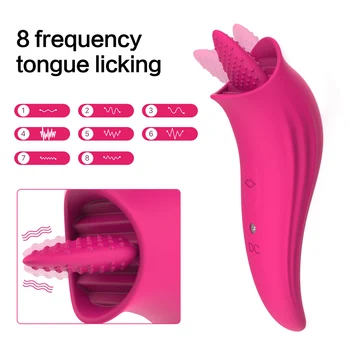 Klitoris Jazyk Lízanie Pošvy Vibrátor Stimulátor Klitorisu Fajčenie Ústne Bradavky Sexuálne Hračky pre Dospelých Žien Masturbator Erotické Produkty
