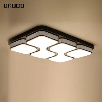 Moderné LED Black Stropné Svietidlá Pre Obývacej Izbe Kuchynské Svietidlá, Lampy S Akryl Tienidlo Priestor Krytý Domov Spálňa Osvetlenie