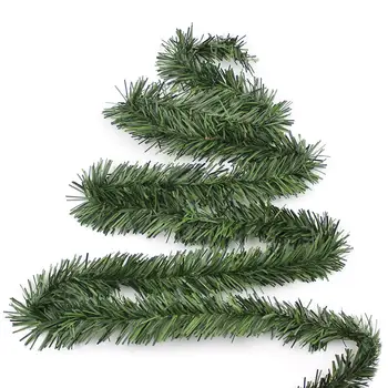 Vianočné Umelý Veniec 5,5 m Zelená Falošné Rastliny Borovice Pobočiek Vianočný Večierok Vianočný Strom Decor Borovica Listy Ozdoby Deti Darček
