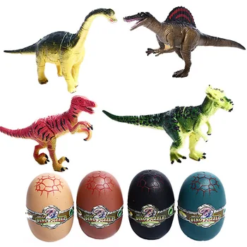 DIY 3D Puzzle Inštalácia Dinosaurie Vajcia Montáž Hračka Animal Model Jurský Obdobie Tyrannosaurus Rex Narodeniny Darček pre Deti