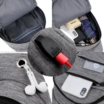 Nabíjanie pomocou pripojenia USB Taška cez Rameno Anti-theft hrudníka taška na bežné nepremokavé uhlopriečka taška verzia headset otvor tašky