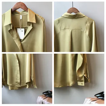 CRRIFLZ 2020 nové elegantné vintage voľné popelín tričko žena temperament hodvábne blúzky, košele ženy elegantné pevné nadrozmerná topy