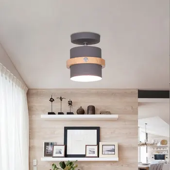 Kreatívne moderné 5W led stropné svietidlo uličkou obývacej izby, spálne, kancelárie rotačná žehlička dreva lampy chodby, haly led svietidlo
