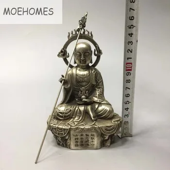 MOEHOMES Tibete Striebro ksitigarbha bódhisattva sochu Budhu, sochu kovové remesiel domáce dekorácie