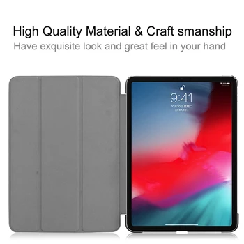 MTT 2018 Mramoru Tablet Case For iPad Pro 11 palcový Magnetické PU Kože Flip vyklápacieho krytu Smart Cover Ochranné Funda A1980 A1979 A2013