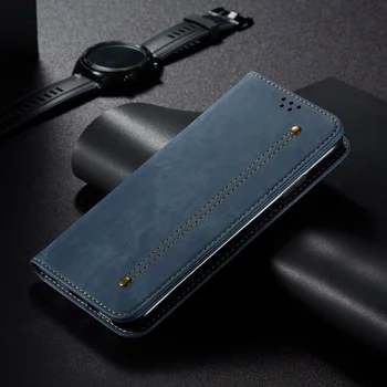 Magnetické Denim Kože Flip puzdro pre Huawei P30 Mate 30 Pro Lite P Smart Z Y9 Prime 2019 Hono 10i 20 8x Luxusné Peňaženky Knižné