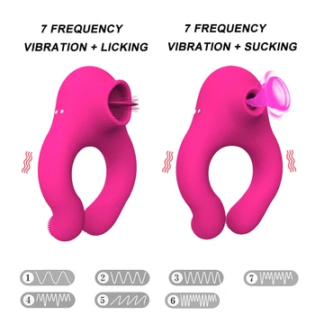 Penis Krúžok Vibrátor 7 Rýchlostiach Penis krúžok Masér Vibrátor Penis Klitorálny Stimulácia Dospelých, Sexuálne Hračky pre Človeka Stimulátor Klitorisu