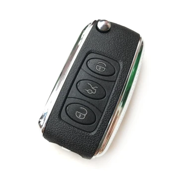 3 Tlačidlo Upravené Flip Skladací Kľúč Prípade bývania Pre Bentley Štýl Diaľkové Kľúča Vozidla shell Prázdne Fob Bez Batérie Držiak /kotúč