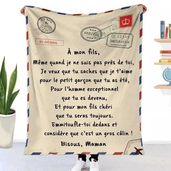 Flanelové Deka Air Mail 3D Tlač Gauč v Teple Deti Deka bytový Textil španielsky a francúzsky List Tlač Deka