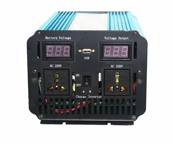 3000 watt menič 6000W vrchol DC 12V do AC 220/230/240V Off Grid Čistá Sínusová vlna Solárny invertor Digitálny Displej