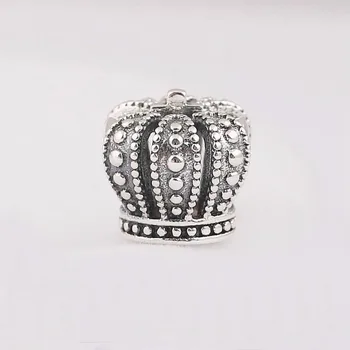 925 Sterling Silver DIY prívesok na Kráľovskej Koruny Korálky Fit Kúzlo Náramok DIY Šperky Robiť Darček Princeznej