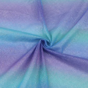 IBOWS Svetlé Miesto Rainbow Priadza DIY Hairbows Plavidlá Princezná Sukne Svadobné Party Šaty Čistej Gázy Odevné Textílie Materiál 95*150 cm
