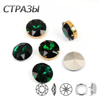 CTPA3bI Kolo Emerald Farba Odevu Šitie Kamienkami S Pazúr Ornament Sklenené Korálky Zelenej Fantázie Kamene Pre Tanečné Šaty