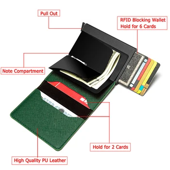 Zovyvol 2020 Zmiešané Farby Pu Kožené Hliníkové RFID Karty Peňaženky Karty Držiteľa Cestovné Karty Prípade Patchwork Tenký Mini Kabelku