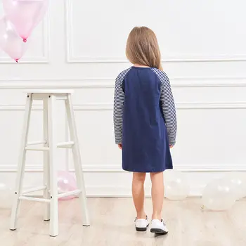 Dxton Dievčatá Šaty Jednorožec Vestdios 2018 Deti Jednorožec Šaty s Dlhým Rukávom Dievčatá Jeseň Šaty Deti Kreslené Dievčatá Oblečenie 2-8Y