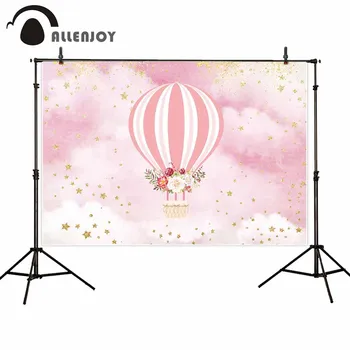 Allenjoy teplovzdušný balón 1. narodeniny party pozadie cloud dekor baby sprcha chlapec foto pozadie photocall photozone banner