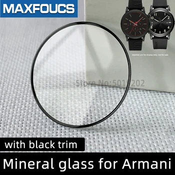 Jednom dome hodinky sklo s čiernou obrubou Modely AR-2499 2500 8029 60010 60012 Diely pre Armani hodinky