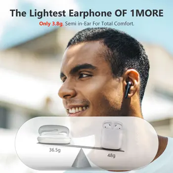 1MORE Nové ComfoBuds ESS3001T TWS Bluetooth Slúchadlo Semi-In-Ear 4 ENC Mikrofón Bezdrôtové Ovládanie Headset S Proximity Senzor