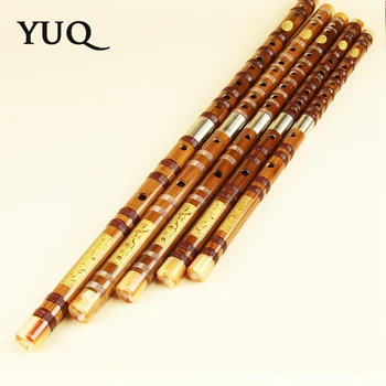 YUQUE Tradičné Odborné Bambusová Flauta Woodwind dizi Hudobné nástroje C D E F G Tlačidlo Čínsky dizi Prierezové Flauta Xiao