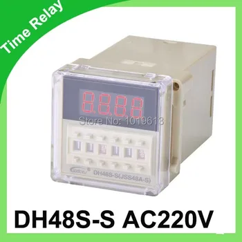AC Digitálny časovač relé časové oneskorenie relé 220v DH48S-S relé