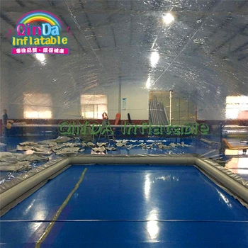 Zimné jasné, nafukovací bazén kryt stany, transparentné, jasné, nafukovací bazén bublina dome stan