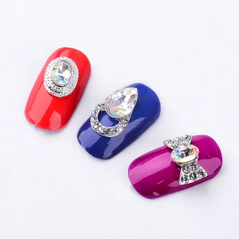 1Set Drop Kamienkami Nail Art Šperky Samolepky pre Manikúru, Dekorácie 2021 Módne Kovové Srdce Príslušenstvo pre Nechty Dizajn