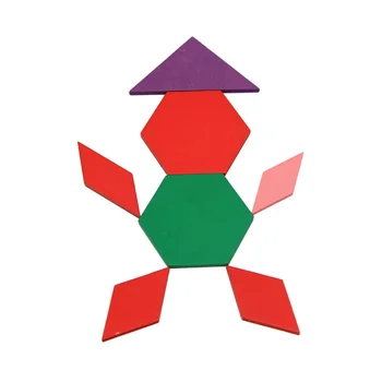Drevené Tangram 7 Kus obrazová Skladačka Farebné Námestie IQ Hru Mozgu-Teaser Inteligentné Vzdelávacie Hračky pre Deti,