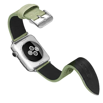 Plátno+kožený pás pre Apple hodinky remienok 44 mm 40 mm iWatch kapela 42mm 38mm šport náramok Apple hodinky series 5 4 3 40 38 42 44 mm