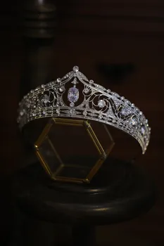 PEORCHID Crystal Svadobné Tiara Luxusné Dizajnér Dámske Koruny Drahokamu Zirkón Veľkoobchod Hlavu Kus Svadobné Vlasy Vína